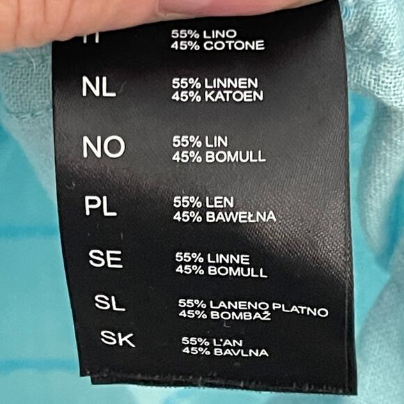 Kuhl Linen Blend Button Down Shirt Mens XL Light Blue Short Sleeve Summer Beach - Picture 4 of 7